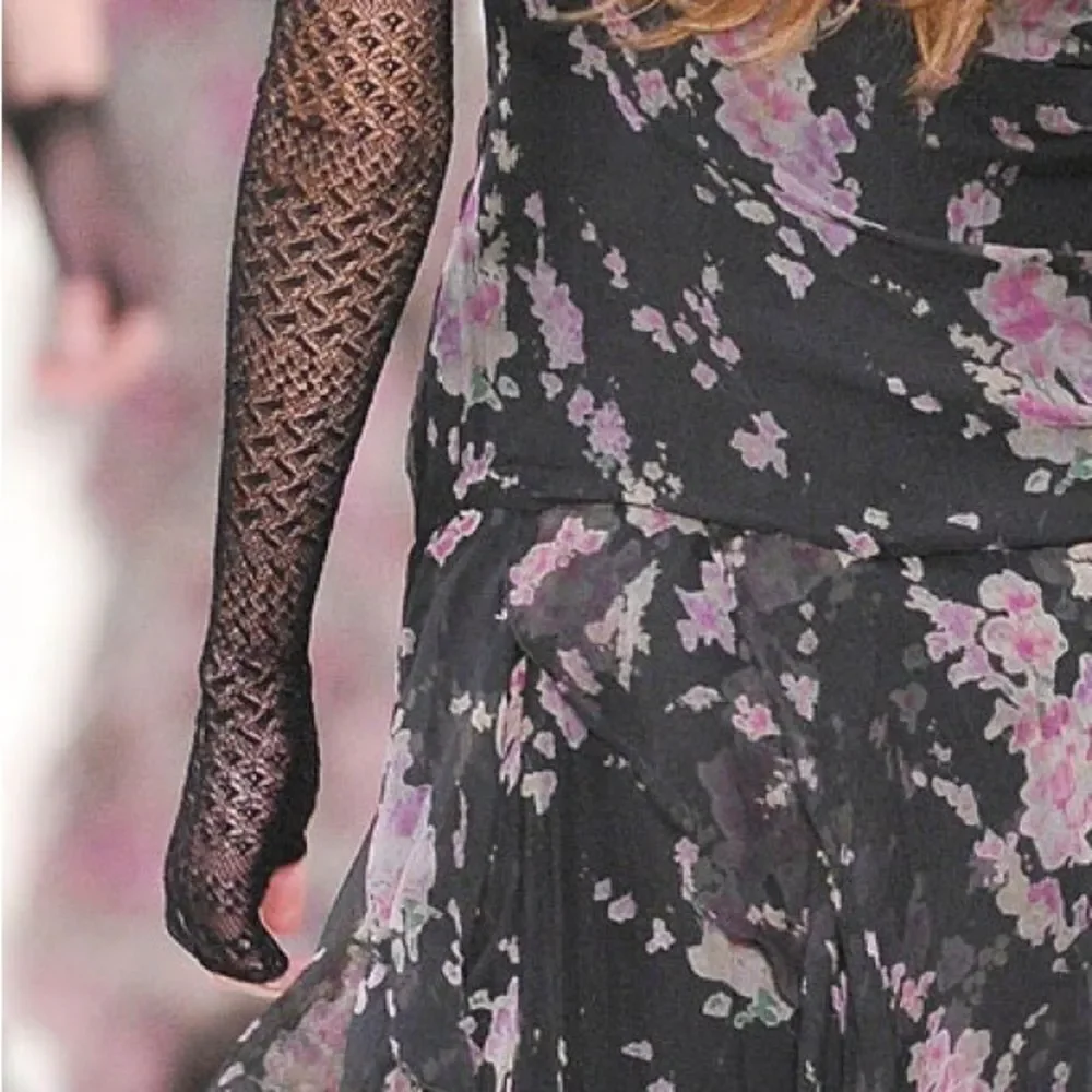 Ralph Lauren Collection Fall 2010 Black Fingerless Lace Crochet Gloves